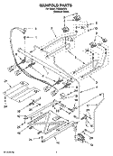 MANIFOLD PARTS Diagram and Parts List for FGS326RD3  Roper Range