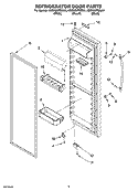REFRIGERATOR DOOR PARTS Diagram and Parts List for KSRF25FRBL01  KitchenAid Refrigerator