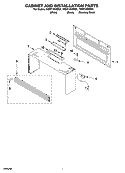 CABINET AND INSTALLATION PARTS Diagram and Parts List for YMH7155XMS1  Whirlpool Microwave