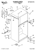 CABINET PARTS Diagram and Parts List for 5VET8WPKLQ01  Whirlpool Refrigerator