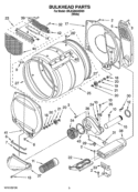 BULKHEAD PARTS, OPTIONAL PARTS (NOT INCLUDED) Diagram and Parts List for 3RLEQ8033SW0  Whirlpool Dryer