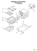 INTERNAL OVEN Diagram and Parts List for KDRP467KSS0  KitchenAid Range