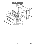 FREEZER DOOR Diagram and Parts List for RT18BMXXW00  Roper Refrigerator