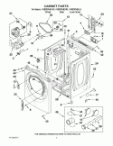 CABINET PARTS Diagram and Parts List for YWED97HEXL0  Whirlpool Dryer