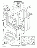 CABINET PARTS Diagram and Parts List for WGD5500XL1  Whirlpool Dryer