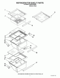REFRIGERATOR SHELF PARTS Diagram and Parts List for ED5PVEXWS06  Whirlpool Refrigerator
