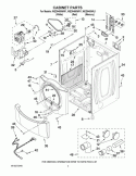 CABINET PARTS Diagram and Parts List for WED9450WL1  Whirlpool Dryer