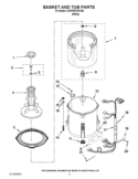 BASKET AND TUB PARTS Diagram and Parts List for 3LWTW4740YQ0  Whirlpool Washer