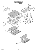 SHELF Diagram and Parts List for RT18EKRBW00  Roper Refrigerator
