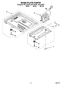 BASE PLATE PARTS Diagram and Parts List for MT4140SKQ1  Whirlpool Microwave