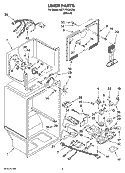 LINER PARTS Diagram and Parts List for 8ET1FTKXKT06  Whirlpool Refrigerator