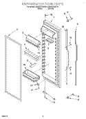 REFRIGERATOR DOOR Diagram and Parts List for KSRE27FHWH01  KitchenAid Refrigerator