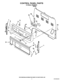 CONTROL PANEL PARTS Diagram and Parts List for IES350XW1  Inglis Range