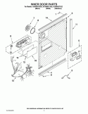 INNER DOOR PARTS Diagram and Parts List for GU3000XTXB2  Whirlpool Dishwasher