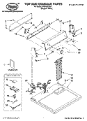 TOP AND CONSOLE PARTS Diagram and Parts List for RED4300TQ0  Roper Dryer
