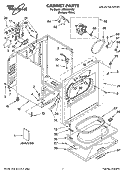 CABINET PARTS Diagram and Parts List for LEB6000KQ2  Whirlpool Dryer