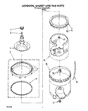 AGITATOR, BASKET AND TUB Diagram and Parts List for TAWL200WW1  Estate Washer