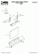 DOOR AND PANEL PARTS Diagram and Parts List for TUD8700SQ1  Estate Dishwasher