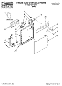 FRAME AND CONSOLE PARTS Diagram and Parts List for TUD4700SQ1  Estate Dishwasher