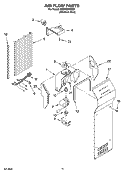 AIR FLOW PARTS Diagram and Parts List for KSBP23INSS01  KitchenAid Refrigerator
