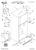 CABINET Diagram and Parts List for 4ET18NKXFN00  Whirlpool Refrigerator