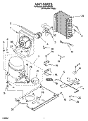 UNIT PARTS Diagram and Parts List for KUIA18NNJS5  KitchenAid Ice Maker