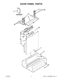 DOOR PANEL PARTS Diagram and Parts List for KUDC10IBBL0  KitchenAid Dishwasher