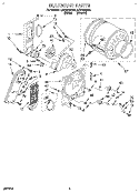 SECTION Diagram and Parts List for LEV7646AW1  Whirlpool Dryer