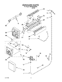 ICE MAKER Diagram and Parts List for 7ED0GTQXKQ00  Whirlpool Refrigerator