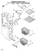 FREEZER LINER PARTS Diagram and Parts List for ED5NHAXNB01  Whirlpool Refrigerator