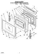 DOOR PARTS Diagram and Parts List for KERI201PBL4  KitchenAid Range