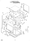 OVEN Diagram and Parts List for RB760PXBB1  Whirlpool Wall Oven