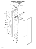 FREEZER DOOR Diagram and Parts List for 6GD2SHQXKB01  Whirlpool Refrigerator