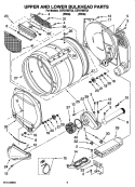 UPPER DISHRACK AND WATER FEED Diagram and Parts List for DU950PWKB0  Whirlpool Dishwasher