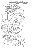 SHELF Diagram and Parts List for 4YET18PKAW00  Whirlpool Refrigerator