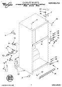 CABINET Diagram and Parts List for ET19DKXDB01  Whirlpool Refrigerator