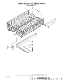 UPPER RACK AND TRACK Diagram and Parts List for 4KUDC220T3  KitchenAid Dishwasher