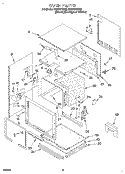 OVEN Diagram and Parts List for RB760PXYB6  Whirlpool Wall Oven