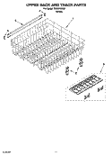 UPPER RACK AND TRACK PARTS Diagram and Parts List for TUD8700RQ1  Estate Dishwasher