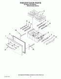FREEZER DOOR PARTS Diagram and Parts List for KFXL25RYMS1  KitchenAid Refrigerator