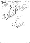 FRAME AND CONSOLE Diagram and Parts List for DU980QPDZ3  Whirlpool Dishwasher