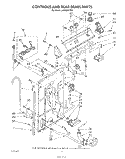 CONTROLS AND REAR PANEL Diagram and Parts List for LA5420XTW0  Whirlpool Washer