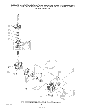 BRAKE, CLUTCH, GEARCASE, MOTOR AND PUMP Diagram and Parts List for LA6300XTF0  Whirlpool Washer