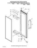 REFRIGERATOR DOOR PARTS Diagram and Parts List for GSS30C6EYY03  Whirlpool Refrigerator