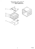 INTERNAL OVEN Diagram and Parts List for RBD276PDQ1  Whirlpool Wall Oven