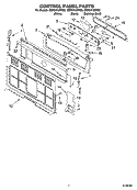 CONTROL PANEL PARTS Diagram and Parts List for GERC4120PQ3  Whirlpool Range