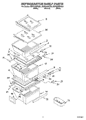REFRIGERATOR SHELF Diagram and Parts List for ED5CHQXKB01  Whirlpool Refrigerator