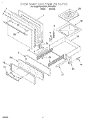 OVEN DOOR AND BROILER Diagram and Parts List for FGP210EN1  Roper Range