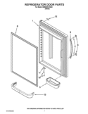 REFRIGERATOR DOOR PARTS Diagram and Parts List for EB9SHKXVQ04  Whirlpool Refrigerator