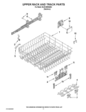 UPPER RACK AND TRACK PARTS Diagram and Parts List for BLB14BRANA0  Whirlpool Dishwasher